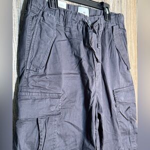 H&M Black Cargo Pants Relaxed Fit Utility Style